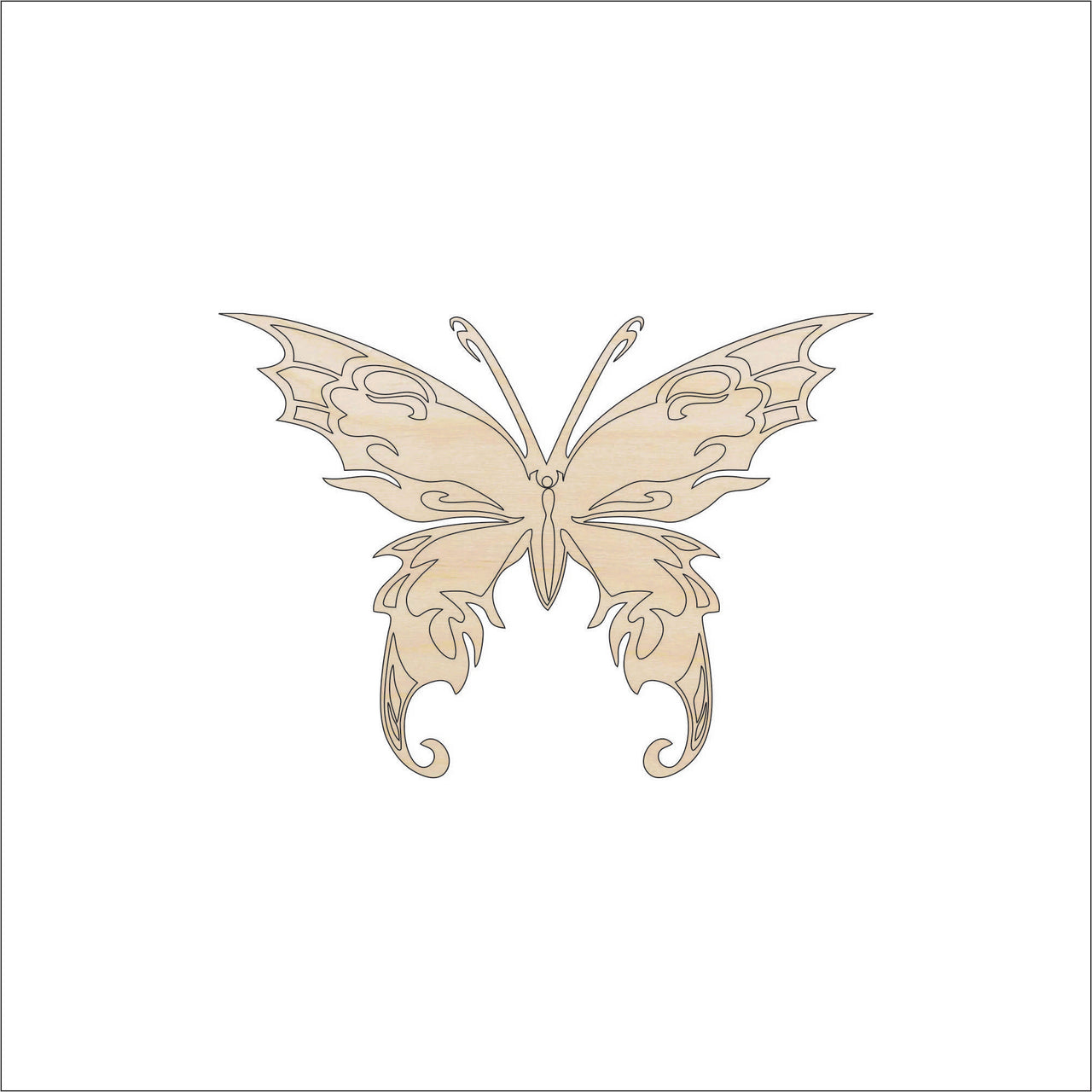 Butterfly Wood Craft Shape - Laser Cut Baltic Birch Unfinished DIY Wood Art Supplies BUG33 - The Wood Shape Store