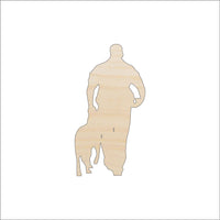 Man with Dog Wood Craft Shape - Laser Cut Baltic Birch Unfinished DIY Wood Art Supplies PPL190 - The Wood Shape Store