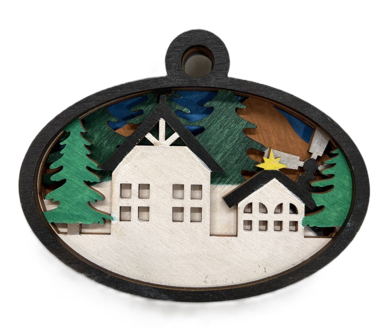 House 3D Laser Cut Ornament – Baltic Birch Wood Craft Supplies | DIY Wood Ornament Kit HM1 - The Wood Shape Store