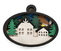 House 3D Laser Cut Ornament – Baltic Birch Wood Craft Supplies | DIY Wood Ornament Kit HM1 - The Wood Shape Store