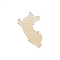 Peru Wood Craft Shape - Laser Cut Baltic Birch Unfinished DIY Wood Art Supplies WLD84 - The Wood Shape Store