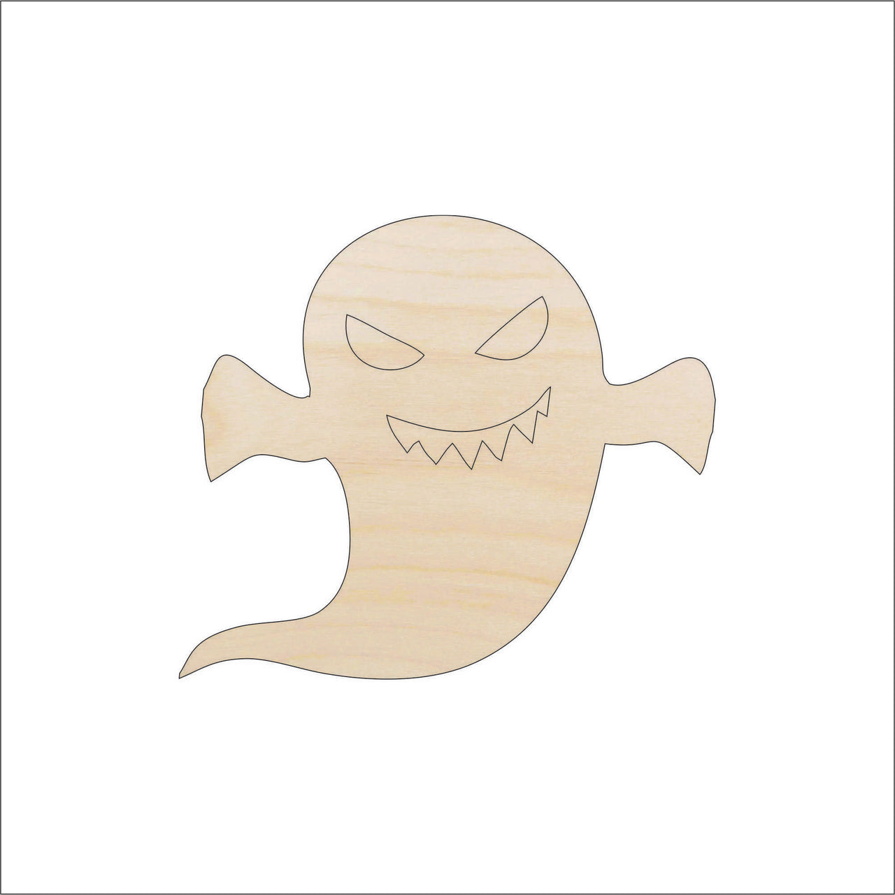 Ghost Wood Craft Shape - Laser Cut Baltic Birch Unfinished DIY Wood Art Supplies FAL175 - The Wood Shape Store