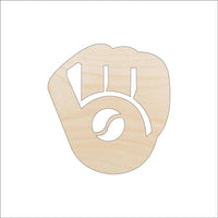Baseball Mitt Wood Craft Shape – Laser Cut Baltic Birch Unfinished DIY Wood Art Supplies SPT654 - The Wood Shape Store