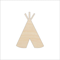 Tee Pee Wood Craft Shape - Laser Cut Baltic Birch Unfinished DIY Wood Art Supplies BLD54 - The Wood Shape Store