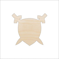 Sword & Shield Wood Craft Shape – Laser Cut Baltic Birch Unfinished DIY Wood Art Supplies BDG14 - The Wood Shape Store