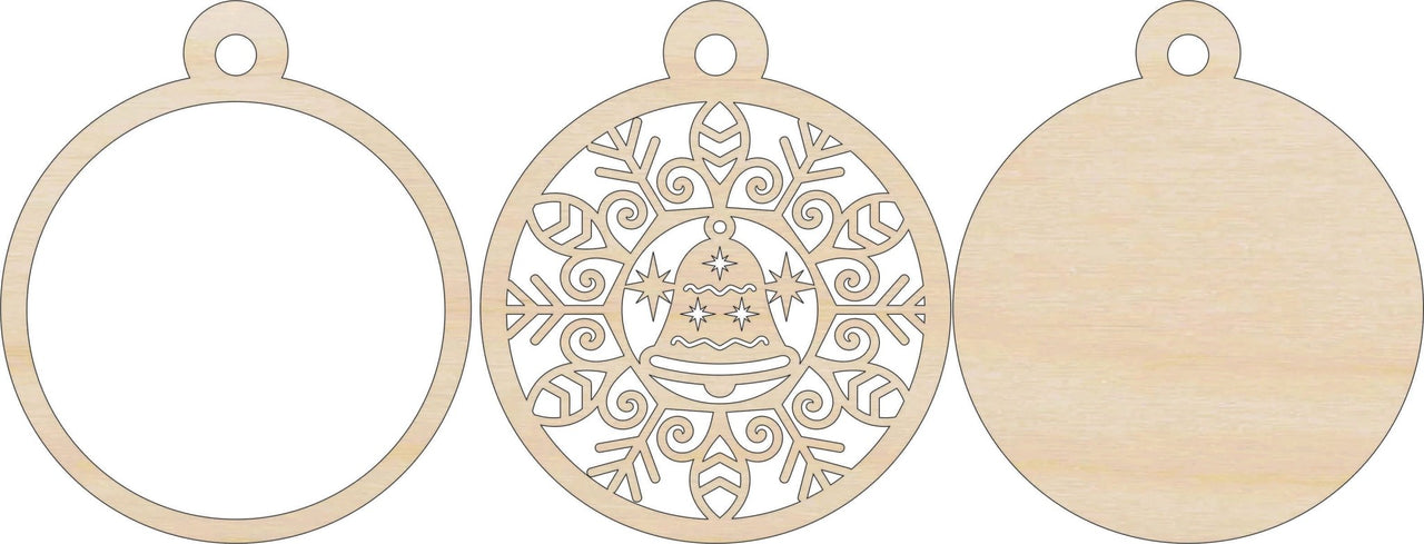 Bell 3D Laser Cut Ornament – Baltic Birch Wood Craft Supplies | DIY Wood Ornament Kit XM305 - The Wood Shape Store