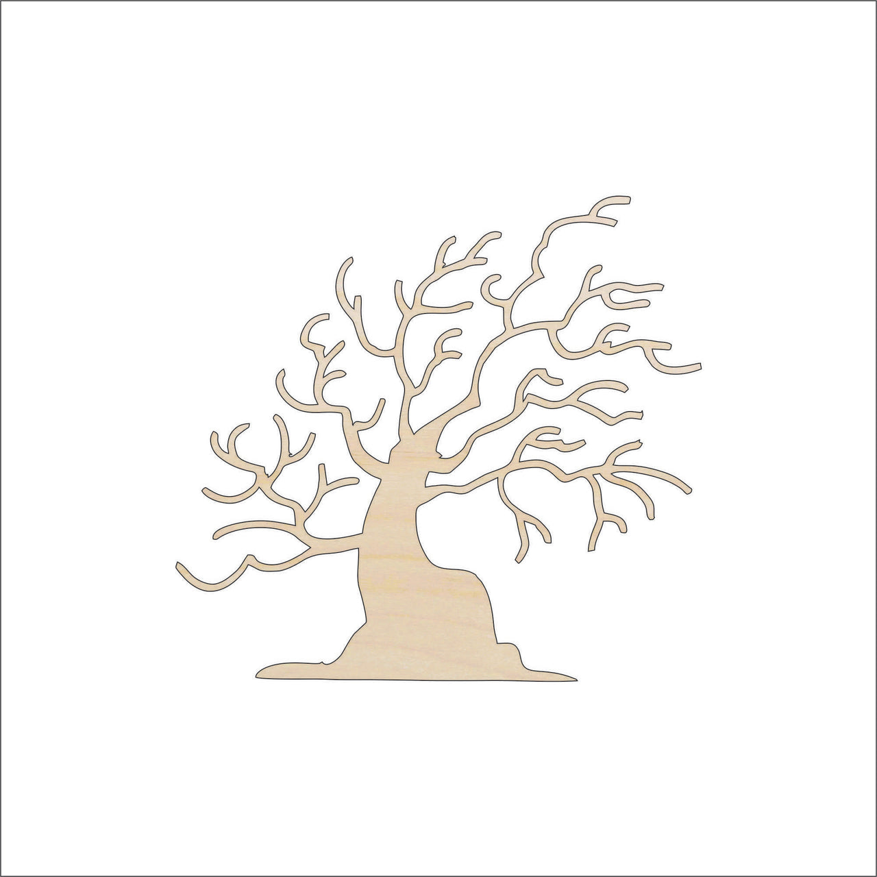 Tree Wood Craft Shape - Laser Cut Baltic Birch Unfinished DIY Wood Art Supplies TRE48 - The Wood Shape Store