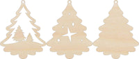 Tree 3D Laser Cut Ornament – Baltic Birch Wood Craft Supplies | DIY Wood Ornament Kit XM99 - The Wood Shape Store