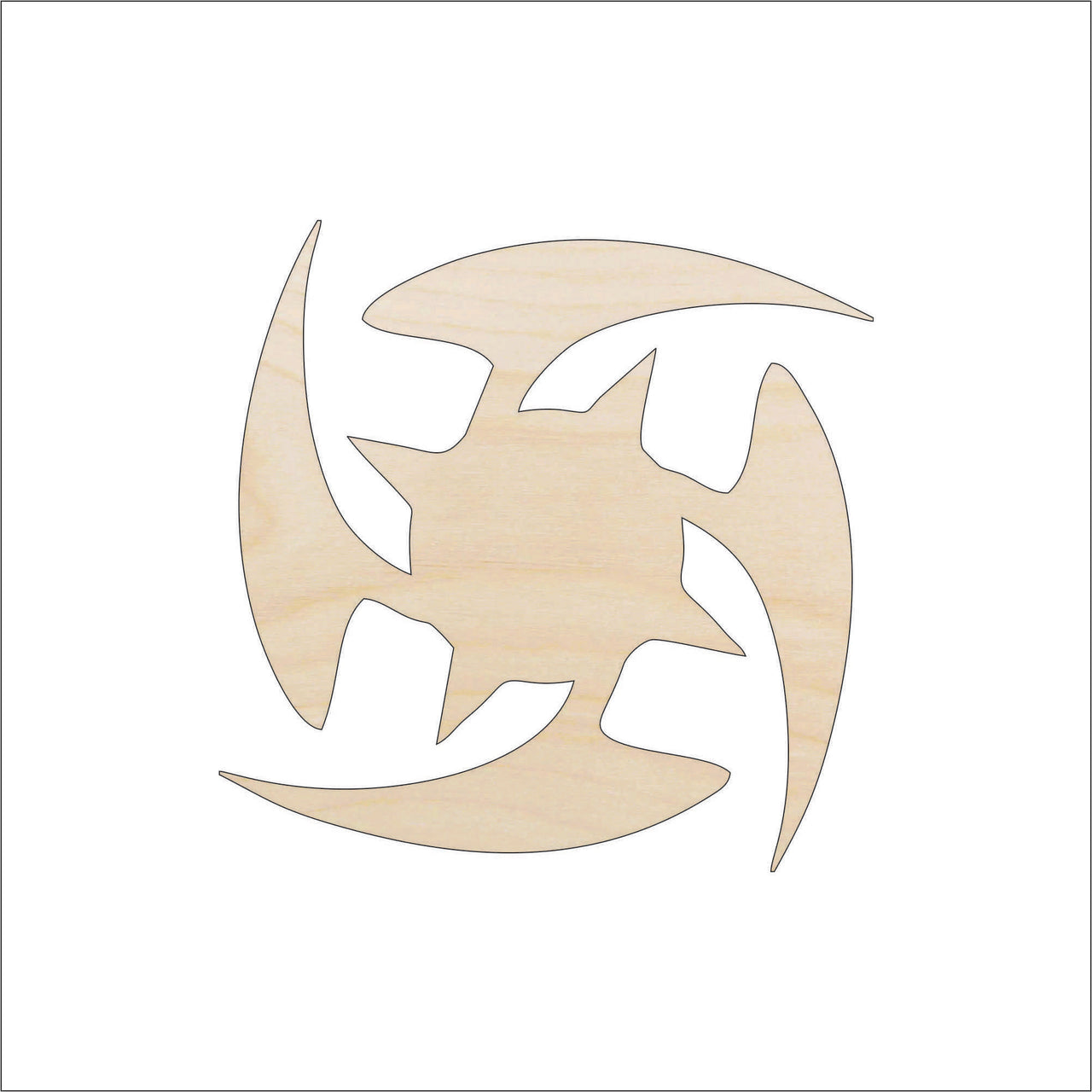 Design Wood Craft Shape - Laser Cut Baltic Birch Unfinished DIY Wood Art Supplies DSN96 - The Wood Shape Store