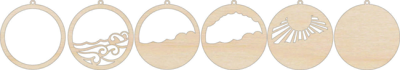 Ocean 3D Laser Cut Ornament – Baltic Birch Wood Craft Supplies | DIY Kit BC5 - The Wood Shape Store