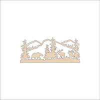 Animal Scene Wood Craft Shape – Laser Cut Baltic Birch Unfinished DIY Wood Art Supplies ANML80 - The Wood Shape Store