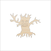 Haunted Tree Wood Craft Shape - Laser Cut Baltic Birch Unfinished DIY Wood Art Supplies FAL236 - The Wood Shape Store