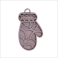 Mitten 3D Laser Cut Ornament – Baltic Birch Wood Craft Supplies | DIY Wood Ornament Kit XM46 - The Wood Shape Store