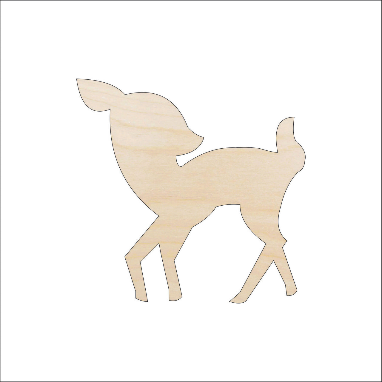 Deer Wood Craft Shape - Laser Cut Baltic Birch Unfinished DIY Wood Art Supplies DER37 - The Wood Shape Store