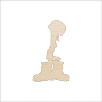 Military Boots Wood Craft Shape - Laser Cut Baltic Birch Unfinished DIY Wood Art Supplies CLT84 - The Wood Shape Store
