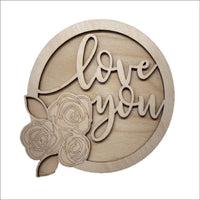 Love You 3D Laser Cut Ornament – Baltic Birch Wood Craft Supplies | DIY Kit VL102 - The Wood Shape Store