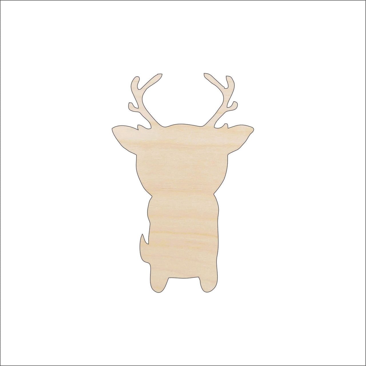 Deer Wood Craft Shape - Laser Cut Baltic Birch Unfinished DIY Wood Art Supplies DER73 - The Wood Shape Store
