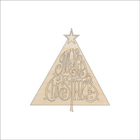 Christmas Tree - Wood Craft Shape – Laser Cut Baltic Birch Unfinished DIY Art Supplies XMS111 - The Wood Shape Store