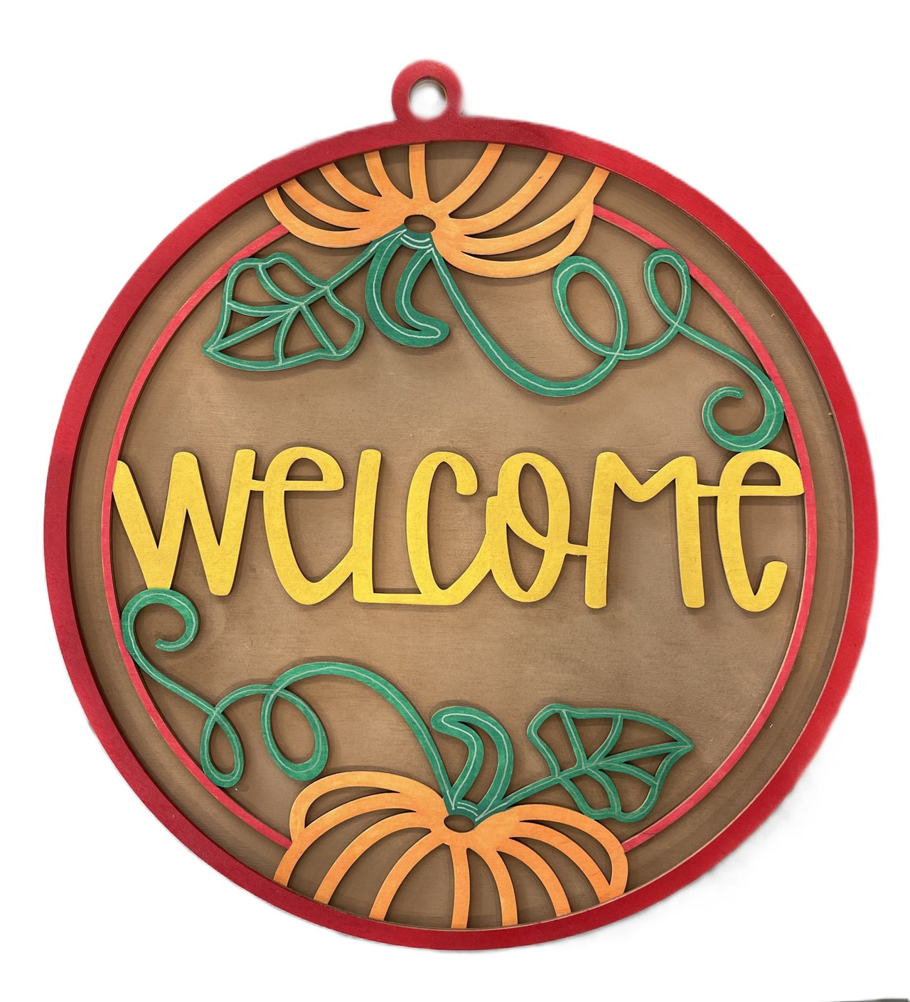 Welcome Fall 3D Laser Cut Ornament – Baltic Birch Wood Craft Supplies | DIY Kit FL101 - The Wood Shape Store