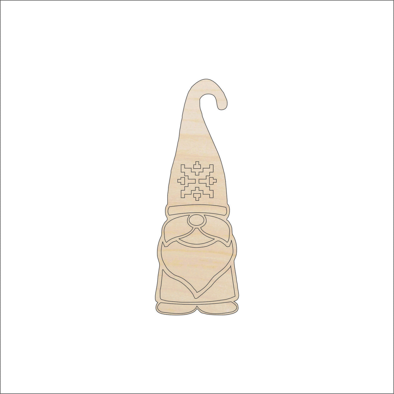 Gnome Wood Craft Shape - Laser Cut Baltic Birch Unfinished DIY Wood Art Supplies MYTH145 - The Wood Shape Store