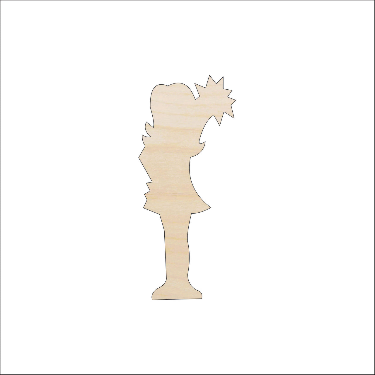 Cheerleader Wood Craft Shape - Laser Cut Baltic Birch Unfinished DIY Wood Art Supplies SPT630 - The Wood Shape Store