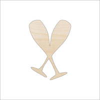 Glasses Wood Craft Shape - Laser Cut Baltic Birch Unfinished DIY Wood Art Supplies FOD77 - The Wood Shape Store