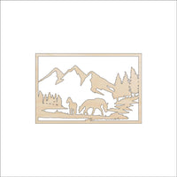 Horse Scene Wood Craft Shape - Laser Cut Baltic Birch Unfinished DIY Wood Art Supplies HRS22 - The Wood Shape Store