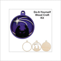 Nativity 3D Laser Cut Ornament – Baltic Birch Wood Craft Supplies | DIY Wood Ornament Kit RE12 - The Wood Shape Store