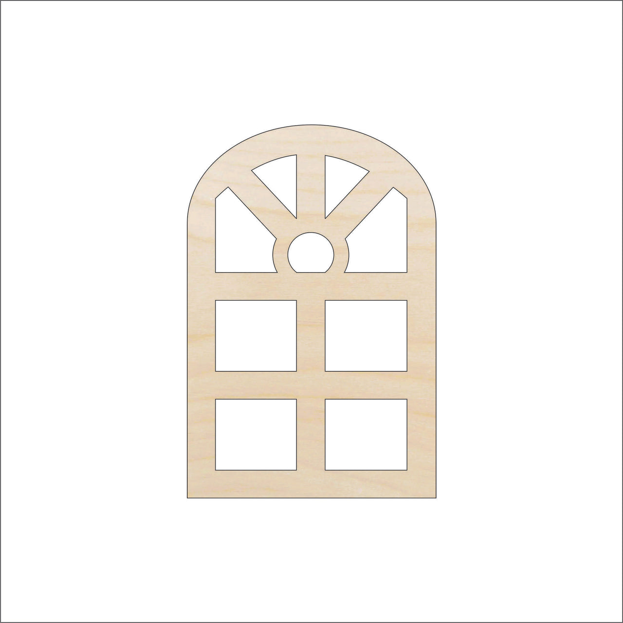 Window Wood Craft Shape - Laser Cut Baltic Birch Unfinished DIY Wood Art Supplies BLD114 - The Wood Shape Store