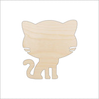 Cat Wood Craft Shape - Laser Cut Baltic Birch Unfinished DIY Wood Art Supplies CAT25 - The Wood Shape Store