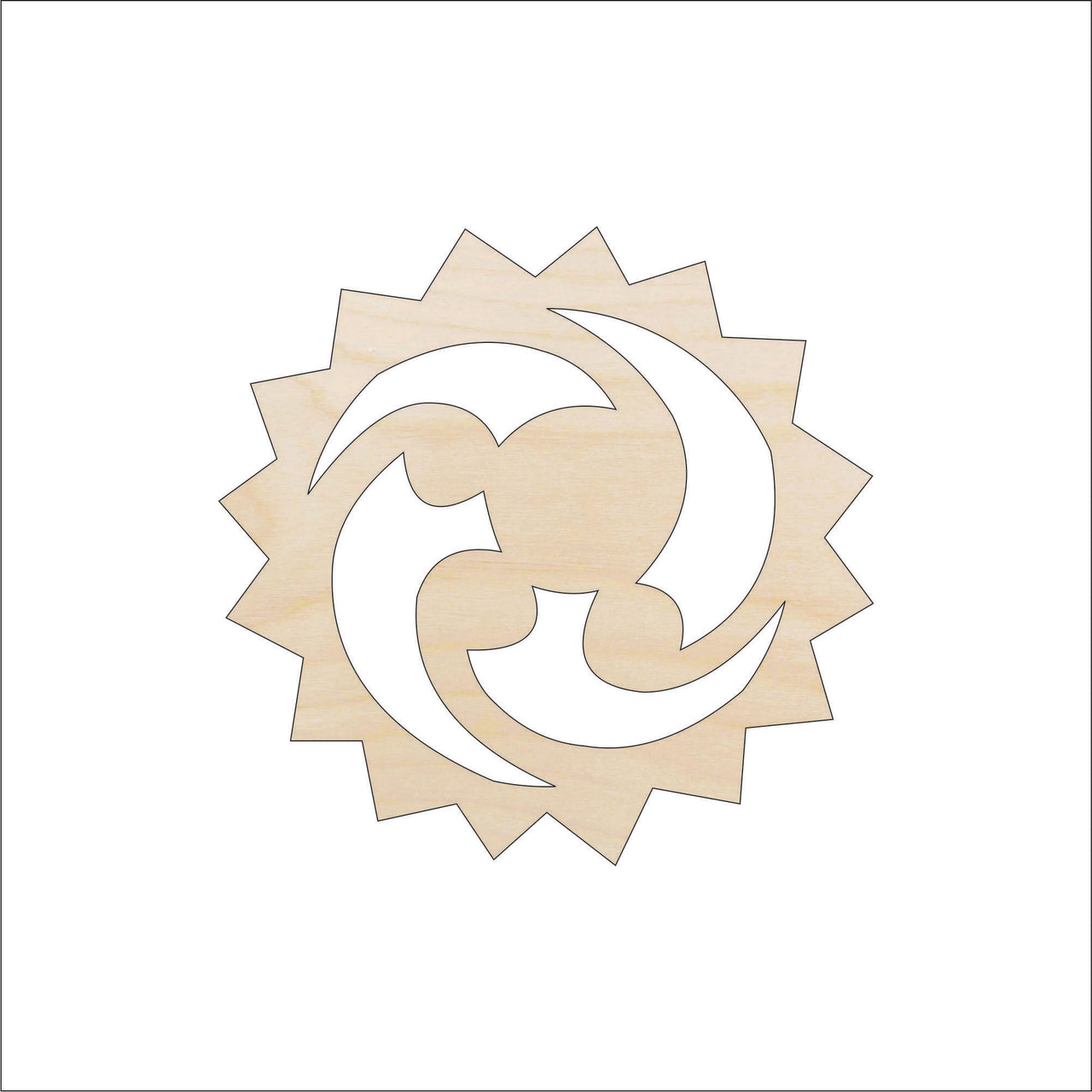 Design Wood Craft Shape - Laser Cut Baltic Birch Unfinished DIY Wood Art Supplies DSN25 - The Wood Shape Store
