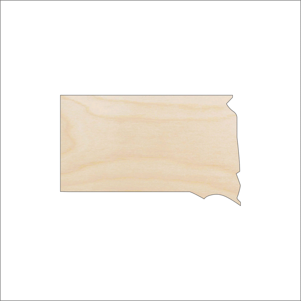 South Dakota Wood Craft Shape - Laser Cut Baltic Birch Unfinished DIY Wood Art Supplies STAT89 - The Wood Shape Store