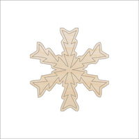 Snowflake Wood Craft Shape - Laser Cut Baltic Birch Unfinished DIY Wood Art Supplies SNW32 - The Wood Shape Store