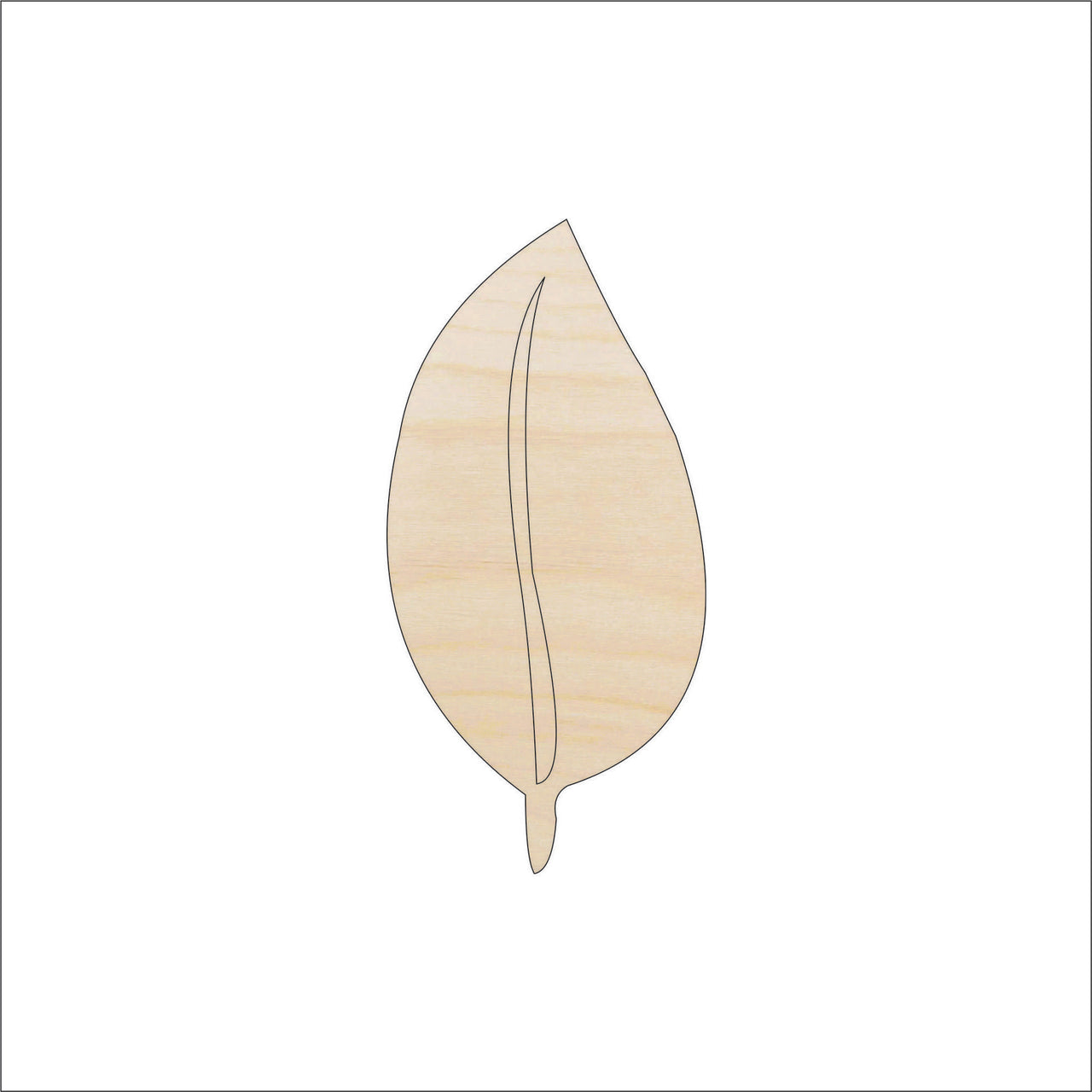 Leaf Wood Craft Shape - Laser Cut Baltic Birch Unfinished DIY Wood Art Supplies LEF14 - The Wood Shape Store