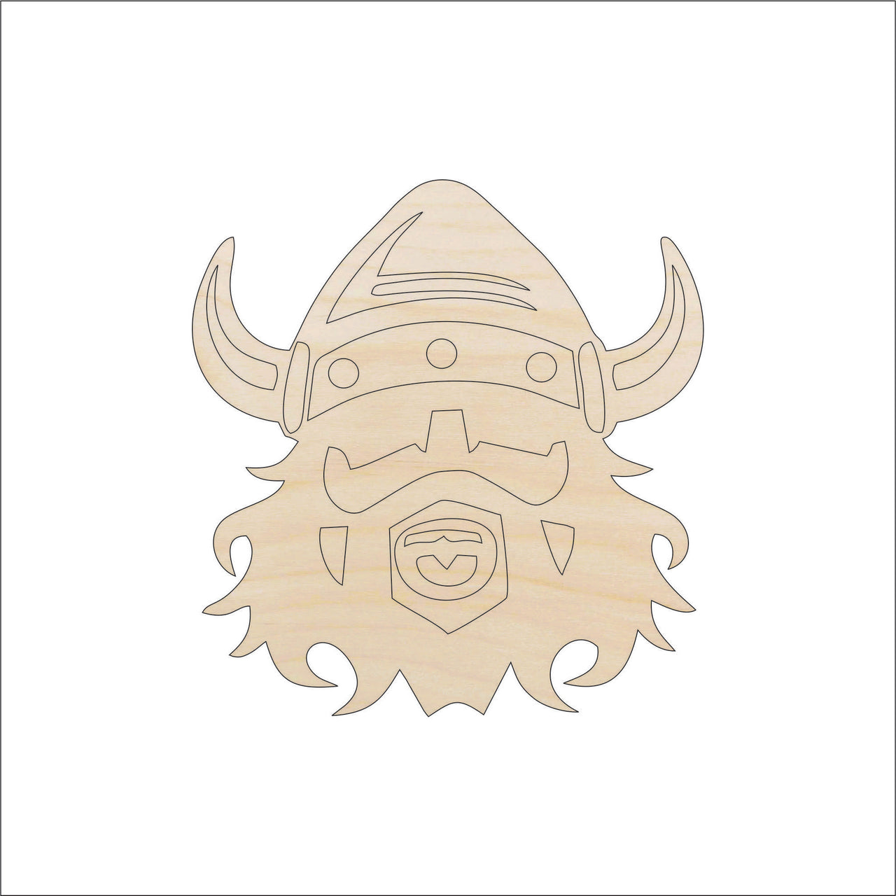 Viking Wood Craft Shape - Laser Cut Baltic Birch Unfinished DIY Wood Art Supplies PPL42 - The Wood Shape Store