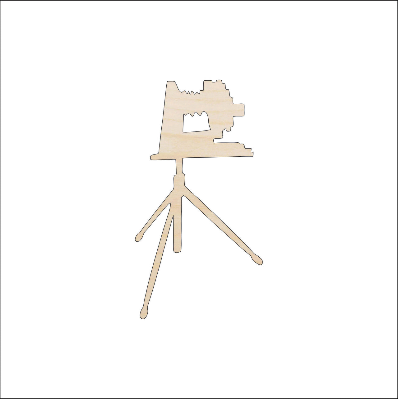 Camera Wood Craft Shape - Laser Cut Baltic Birch Unfinished DIY Wood Art Supplies MVE13 - The Wood Shape Store