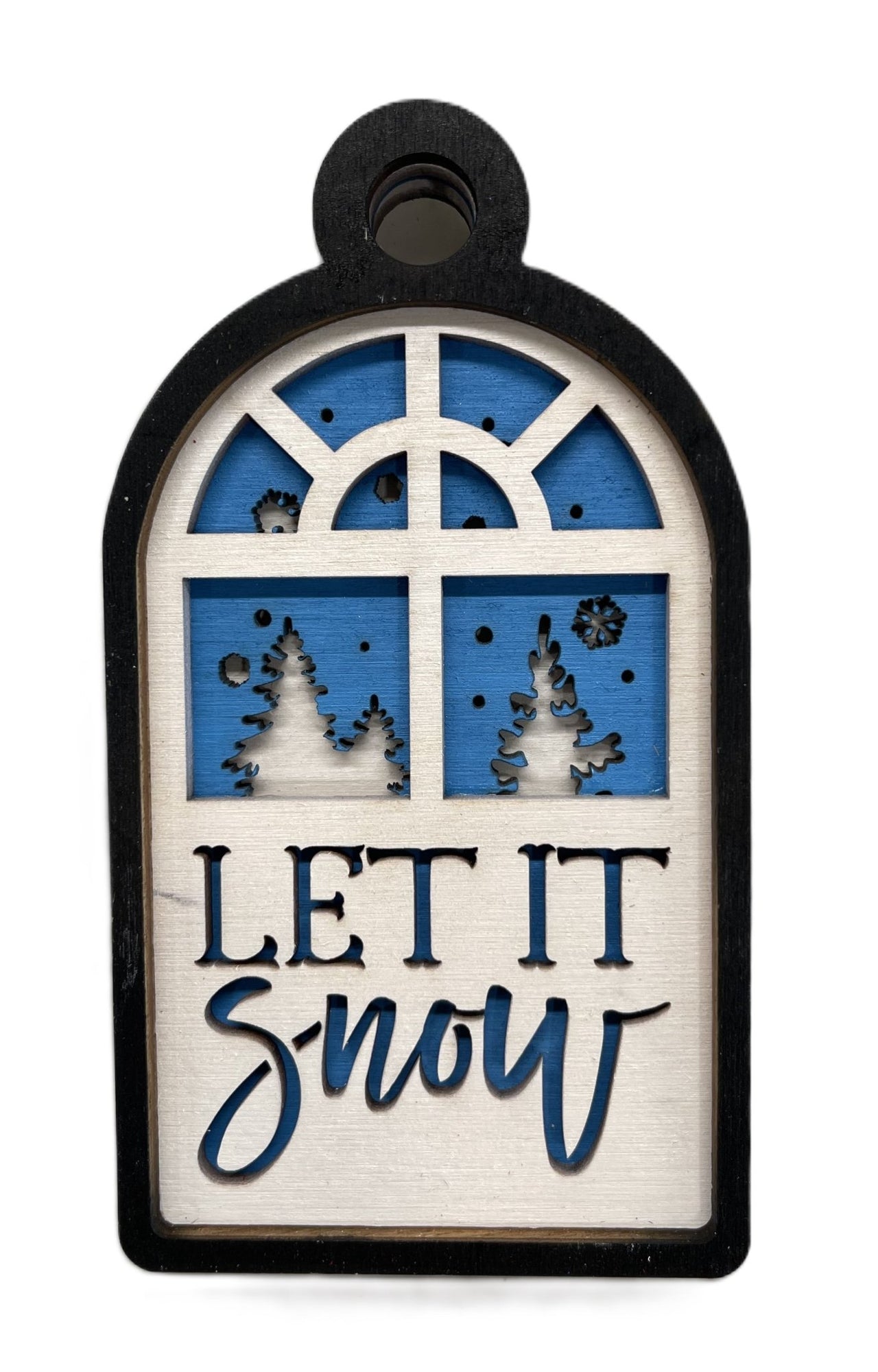 Snow 3D Laser Cut Ornament – Baltic Birch Wood Craft Supplies | DIY Wood Ornament Kit XM28 - The Wood Shape Store
