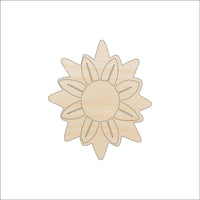 Flower Wood Craft Shape - Laser Cut Baltic Birch Unfinished DIY Wood Art Supplies FLR9 - The Wood Shape Store
