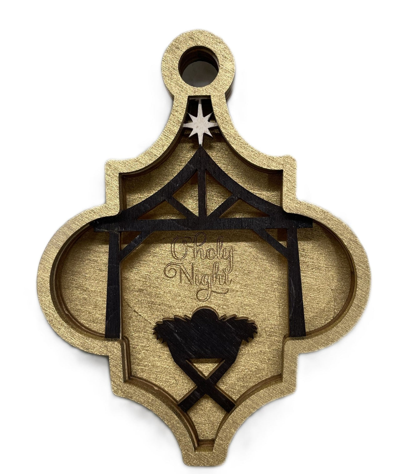 Nativity 3D Laser Cut Ornament – Baltic Birch Wood Craft Supplies | DIY Wood Ornament Kit RE4 - The Wood Shape Store