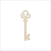 Key Wood Craft Shape - Laser Cut Baltic Birch Unfinished DIY Wood Art Supplies KEY8 - The Wood Shape Store