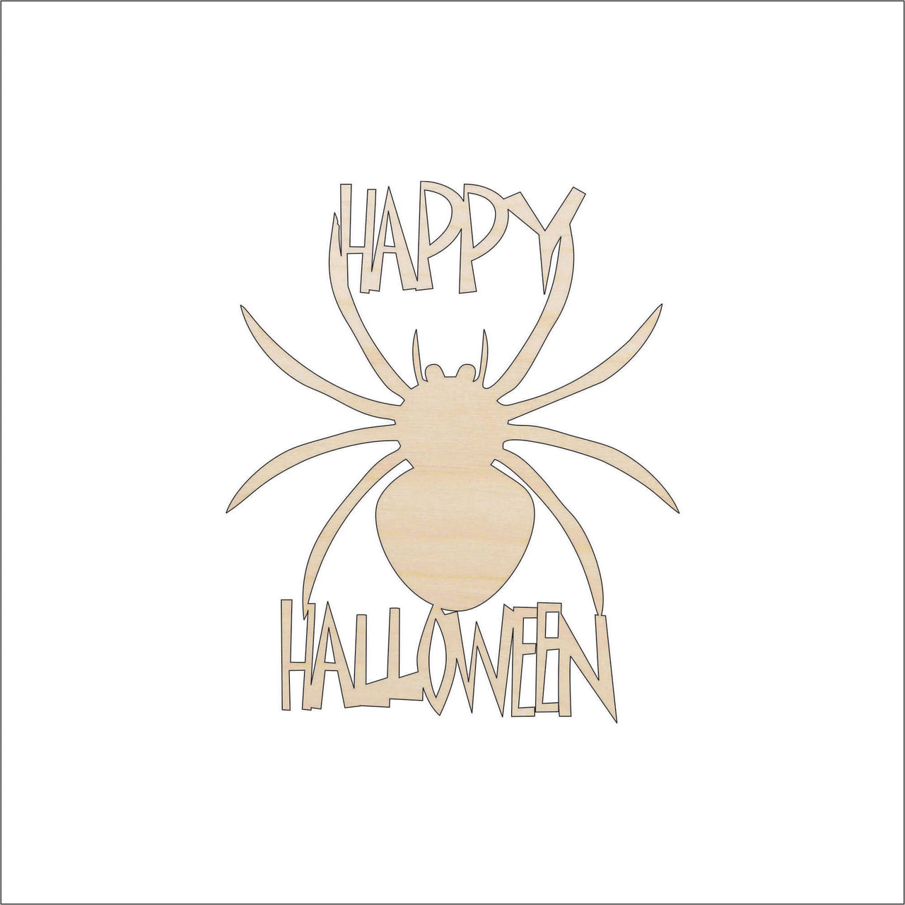 Spider Wood Craft Shape - Laser Cut Baltic Birch Unfinished DIY Wood Art Supplies FAL135 - The Wood Shape Store