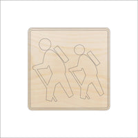 Hiking Design Wood Craft Shape - Laser Cut Baltic Birch Unfinished DIY Wood Art Supplies TRP49 - The Wood Shape Store