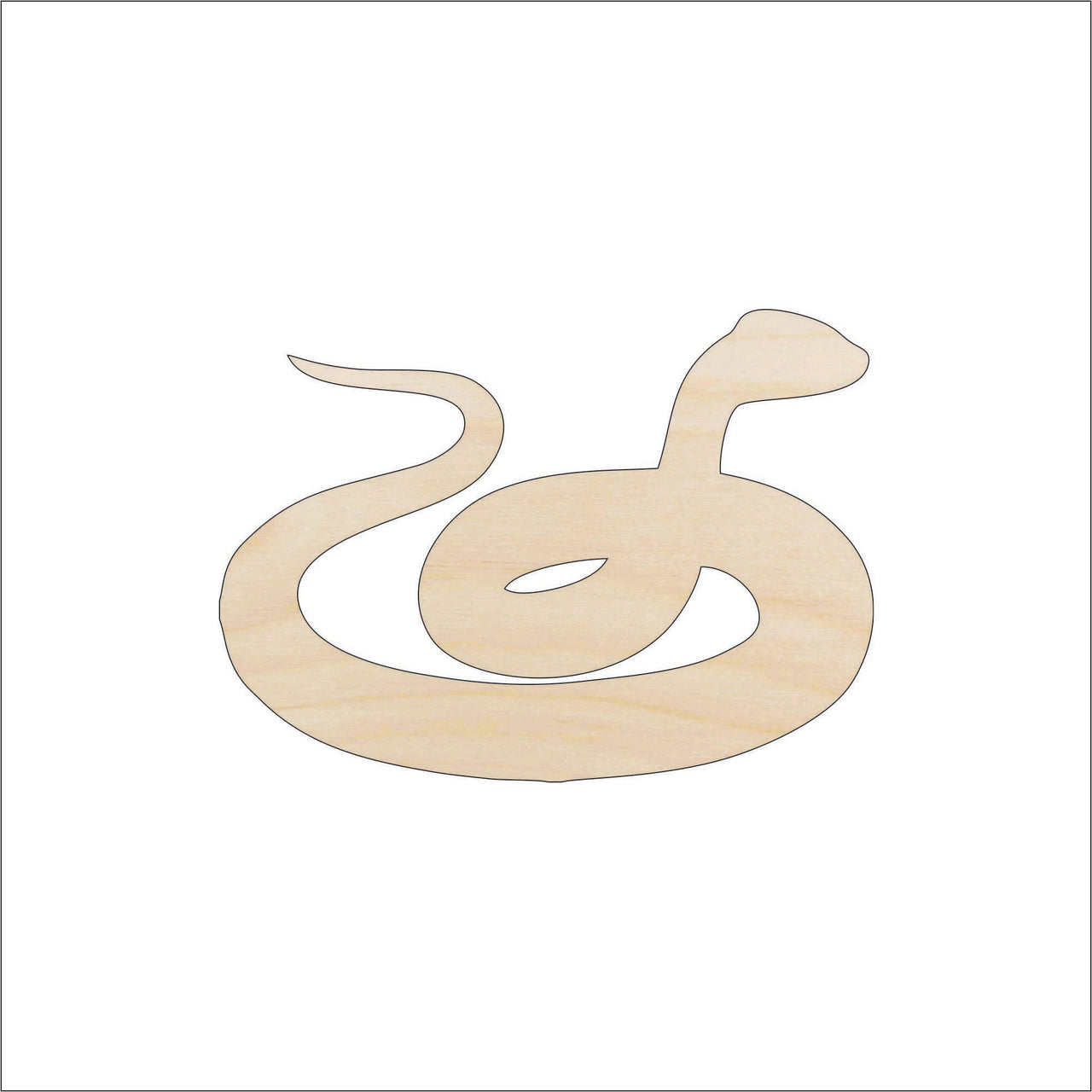Snake Wood Craft Shape - Laser Cut Baltic Birch Unfinished DIY Wood Art Supplies REP39 - The Wood Shape Store
