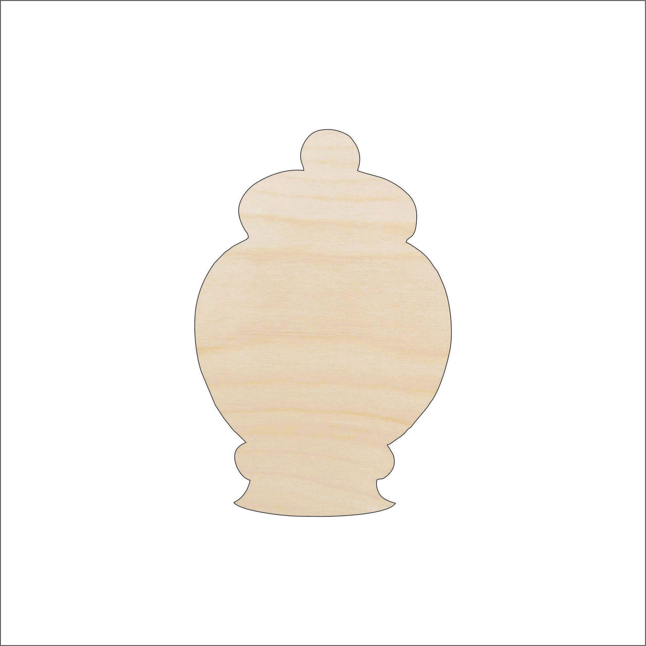 Jar Wood Craft Shape - Laser Cut Baltic Birch Unfinished DIY Wood Art Supplies FOD112 - The Wood Shape Store