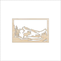 Moose Wood Craft Shape - Laser Cut Baltic Birch Unfinished DIY Wood Art Supplies MUS29 - The Wood Shape Store