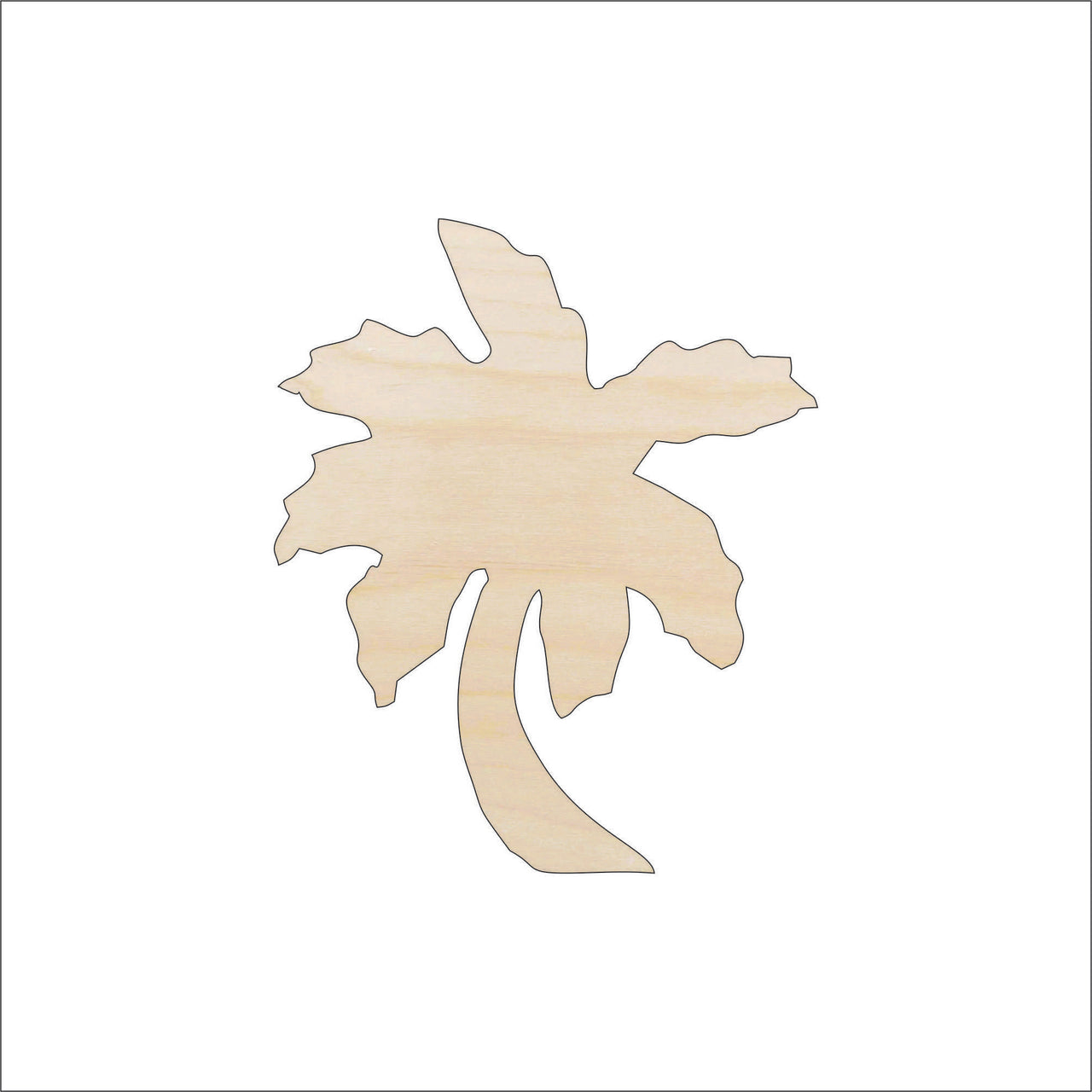 Palm Tree Wood Craft Shape - Laser Cut Baltic Birch Unfinished DIY Wood Art Supplies TRE59 - The Wood Shape Store