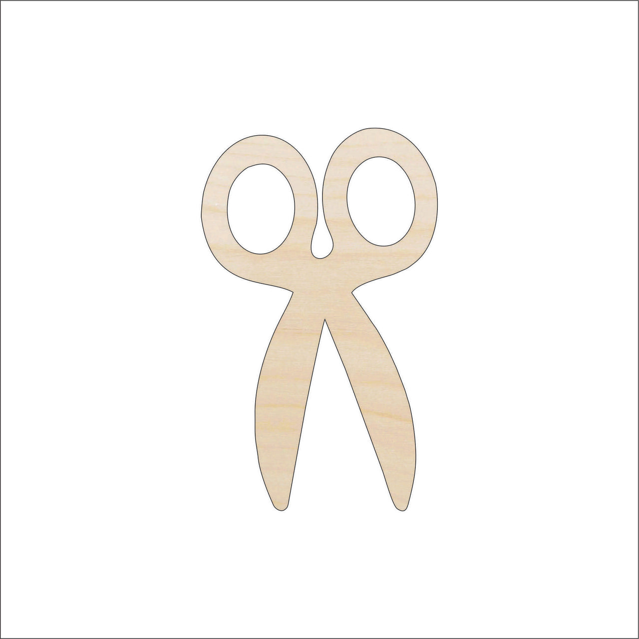 Scissors Wood Craft Shape - Laser Cut Baltic Birch Unfinished DIY Wood Art Supplies SCL18 - The Wood Shape Store