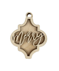 Christmas 3D Laser Cut Ornament – Baltic Birch Wood Craft Supplies | DIY Wood Ornament Kit XM10 - The Wood Shape Store