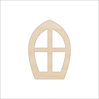 Window Wood Craft Shape – Laser Cut Baltic Birch Unfinished DIY Wood Art Supplies BLD134 - The Wood Shape Store