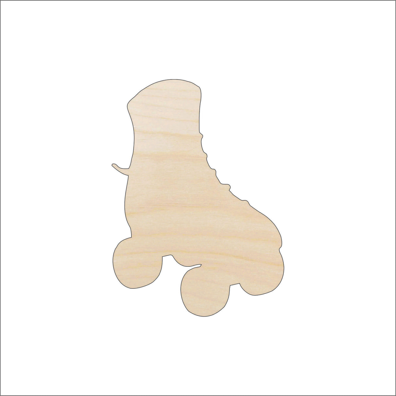Rollerskate Wood Craft Shape - Laser Cut Baltic Birch Unfinished DIY Wood Art Supplies SPT116 - The Wood Shape Store